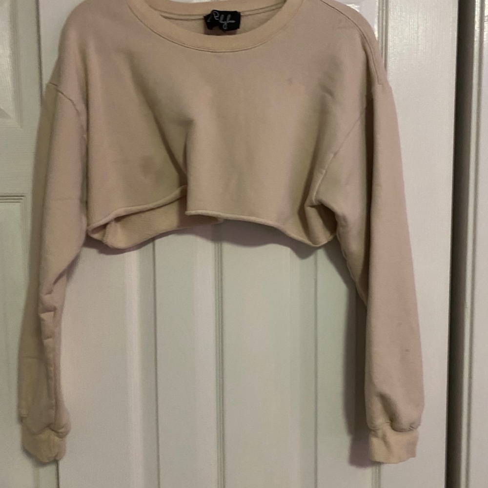 Tan crop sweater